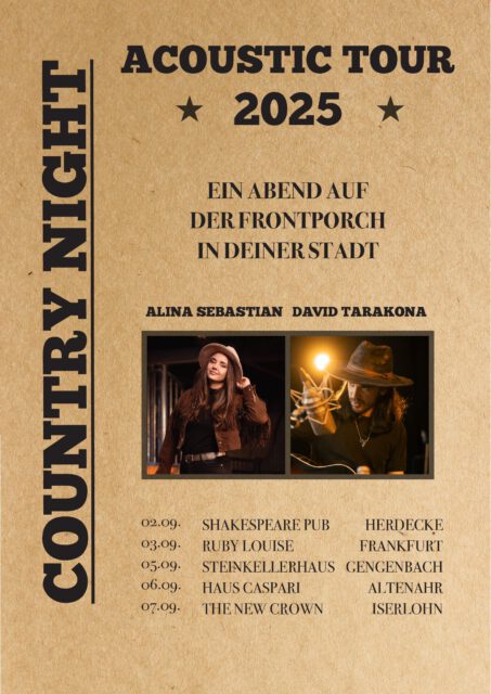Acoustik Country Night mit Alina Sebastian & David Tarakona